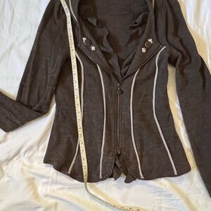 Women's Vintage wool gray sweater jacket